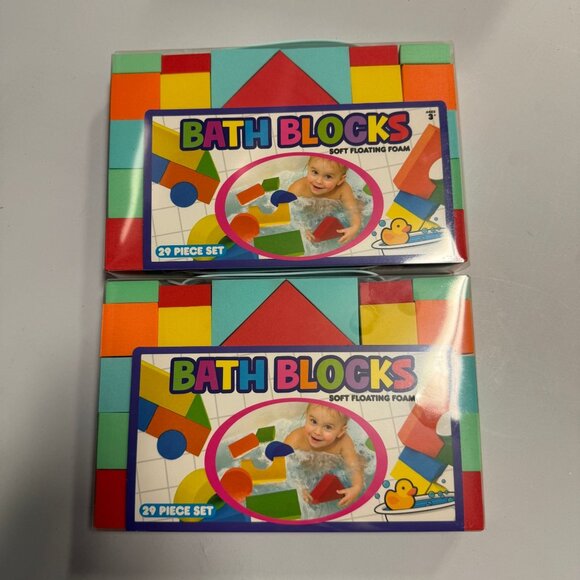 Children’s Bath Blocks Soft Floating Foam 29 Piece Set. 4PK - Picture 3 of 5